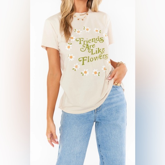 Show Me Your Mumu Thomas Tee “Friends Are Like Flowers” Graphic‎ Size Small - Picture 1 of 5